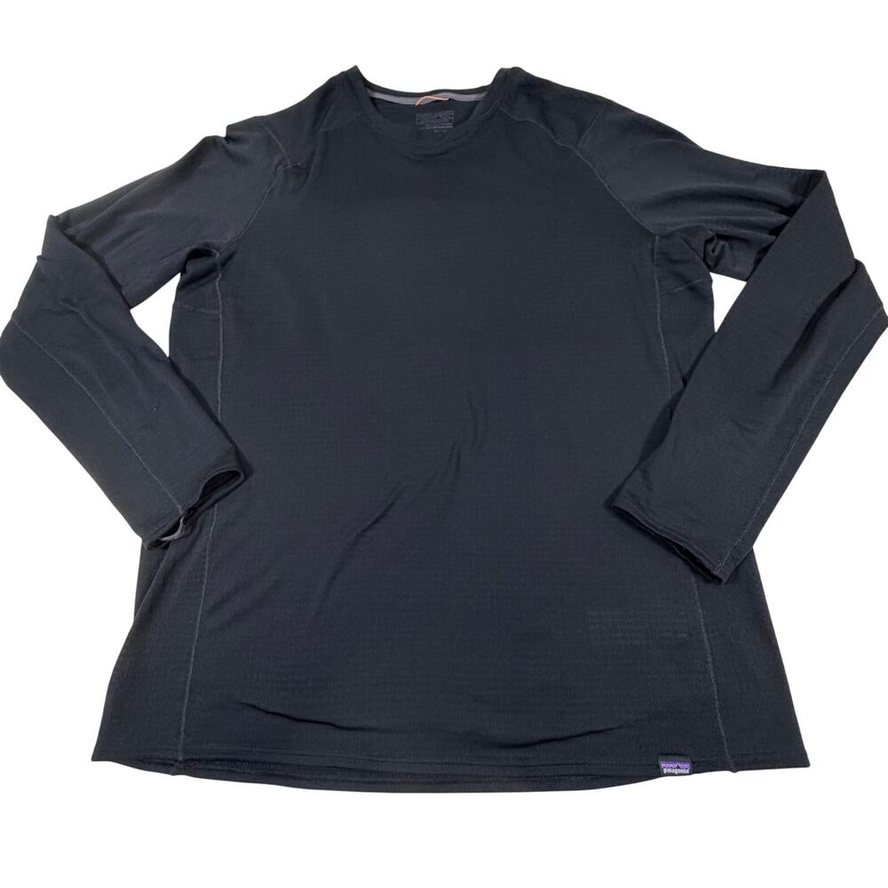 Patagonia Thermal Weight Polartec Capilene Base Layer Top Crew Neck Black Men XL